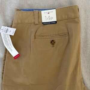 Talbots Khaki Weekend Chino Pants 14 Petite NWT